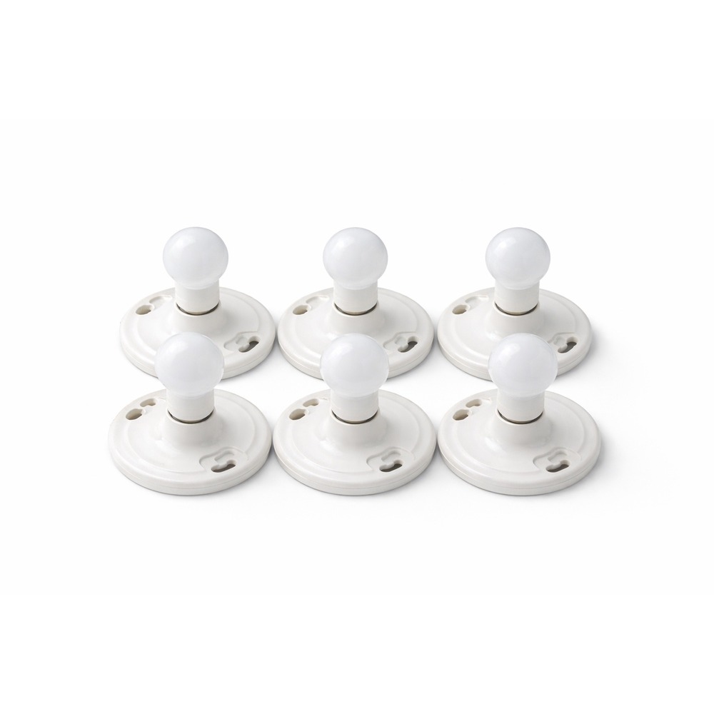 Leviton Keyless Lamp Holder Lot of 6 Ceiling Light Socket White EUC